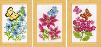 Vervaco Flowers & Butterflies 3 Designs X Stitch Kit #PN-0157101